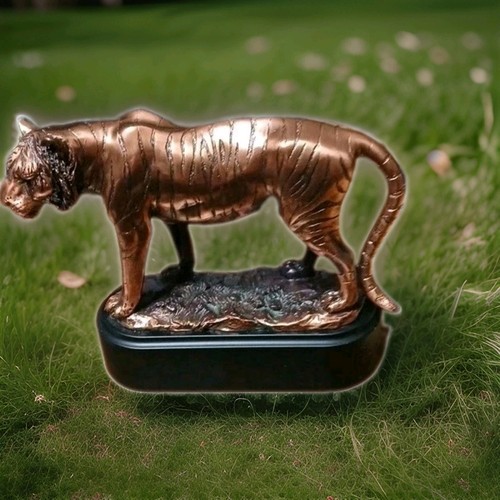 Modern bronze plated tiger - modern,